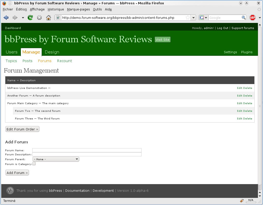 bbPress Forum Management